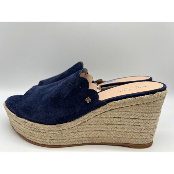 Kate Spade Toby Wedges Women's Espadrille Blue Sandal S8341002 Size US 8.5 - Picture 2 of 12